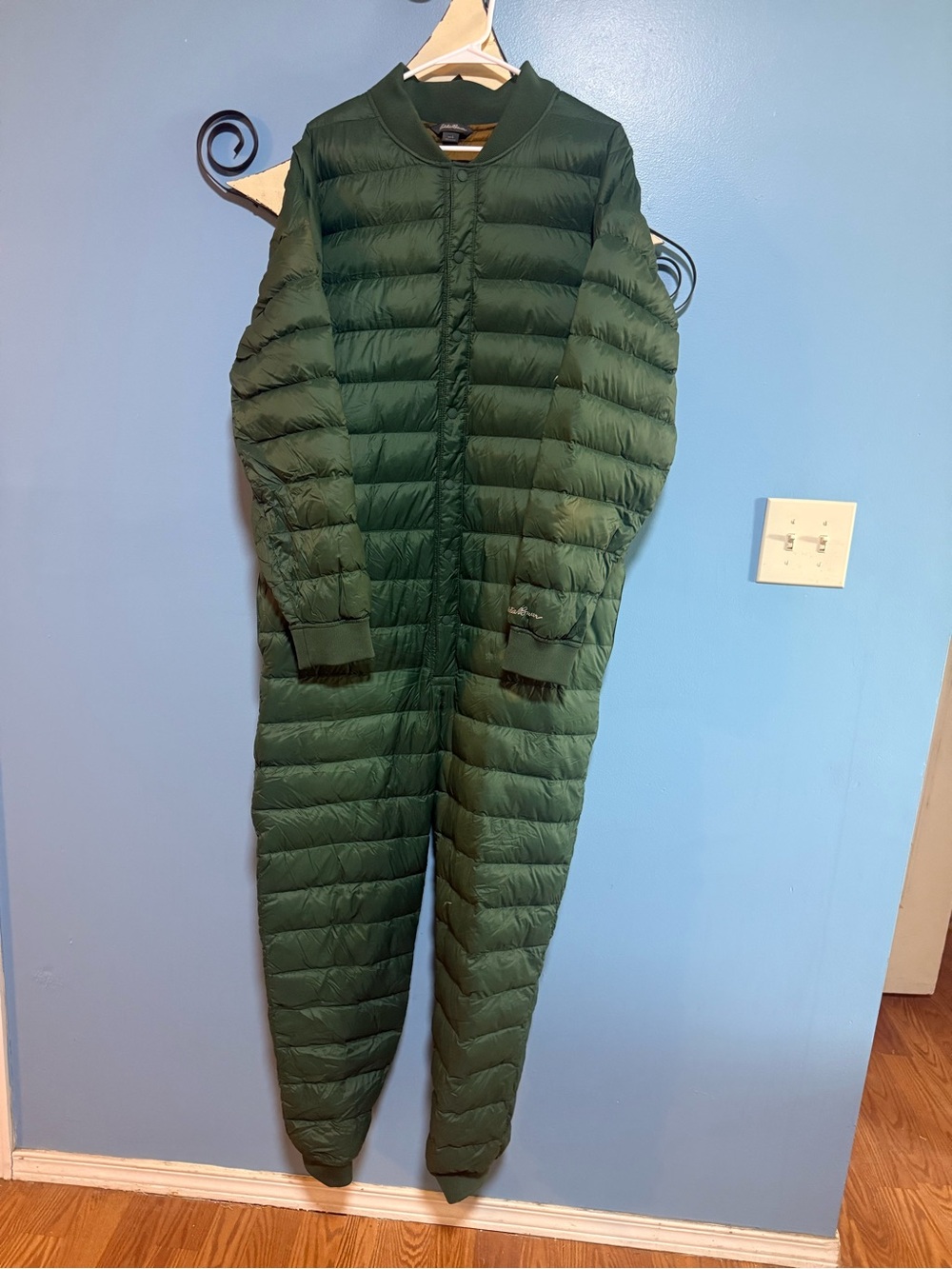 Eddie Bauer camp suit Quilted One-Piece Jumpsuit - Dark Green